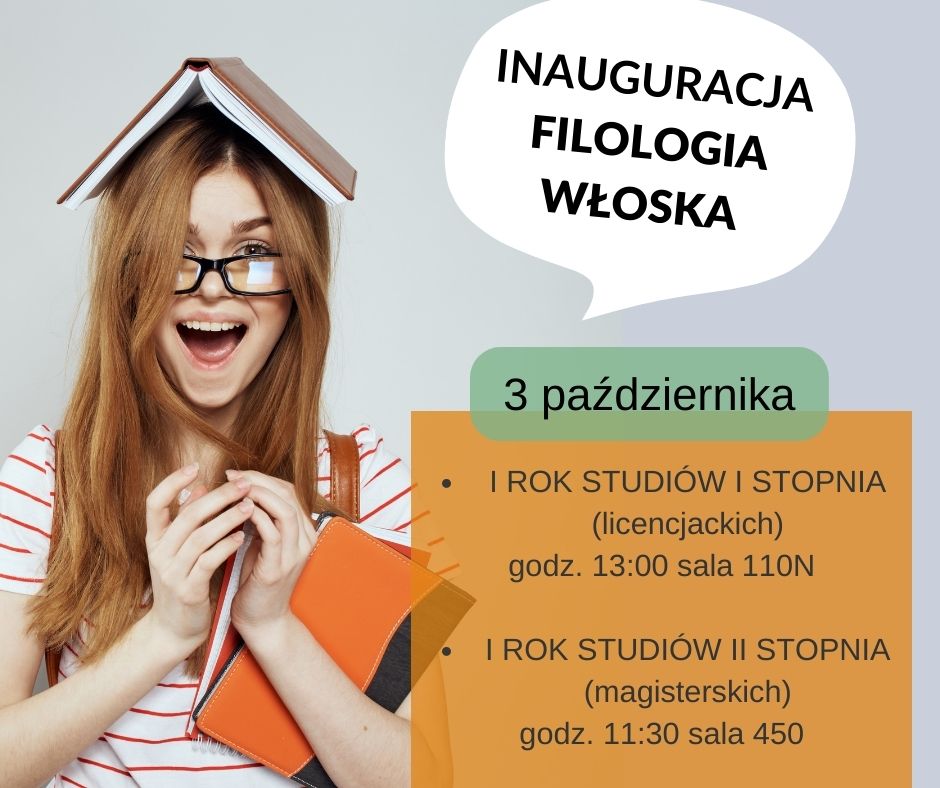 Inauguracja dla studentów 1 roku  na kierunku filologia włoska